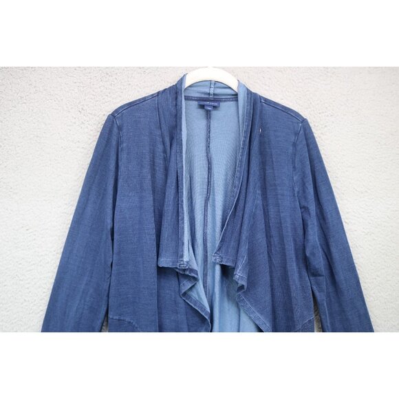Pure Jill Indigo Long Sleeve Open Front Cardigan-XS-Pockets-Classic-BOHO - Picture 6 of 16